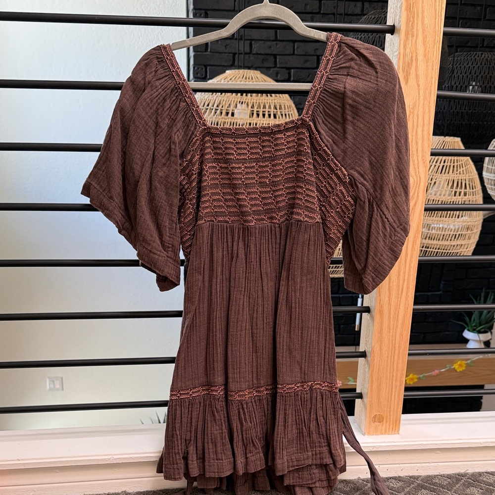 Free People Brown Mini Dress